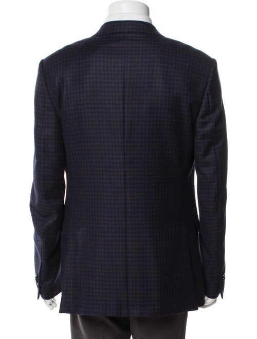 Ermenegildo Zegna Wool Plaid Print Blazer