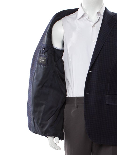 Ermenegildo Zegna Wool Plaid Print Blazer