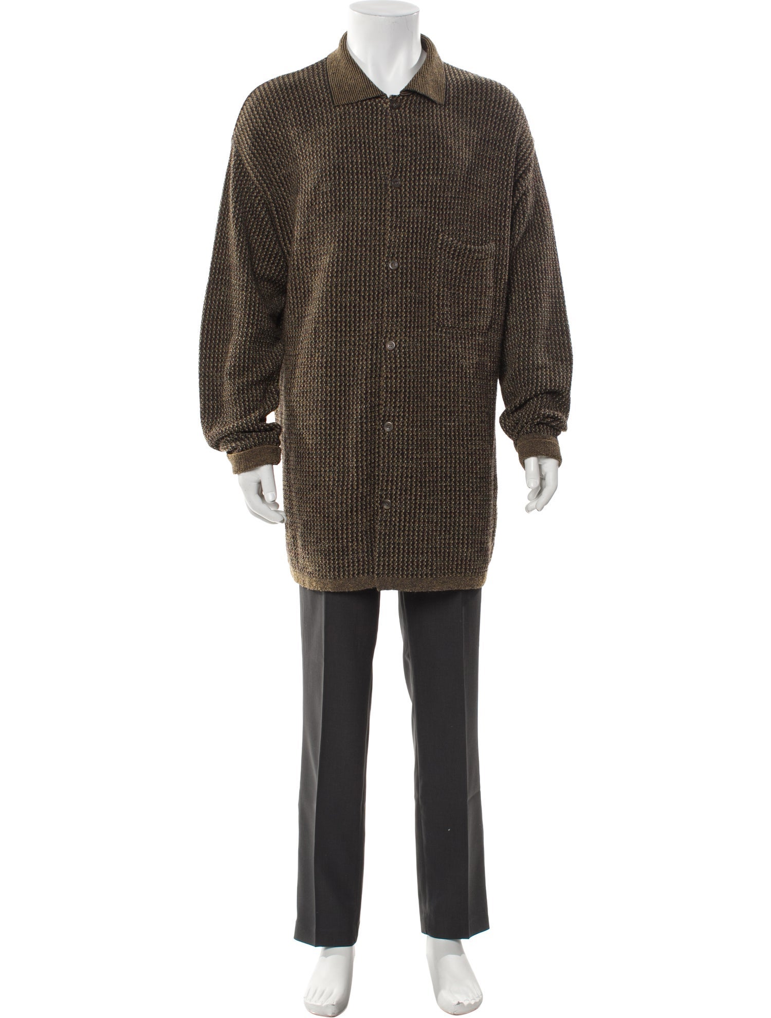 Ermenegildo Zegna Printed Collar Cardigan