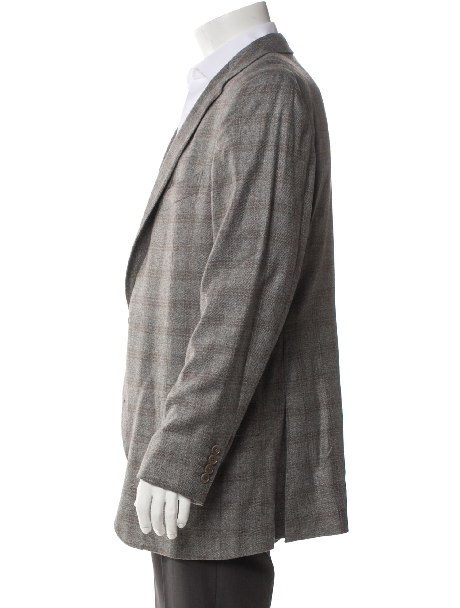 Ermenegildo Zegna Silk Plaid Print Blazer