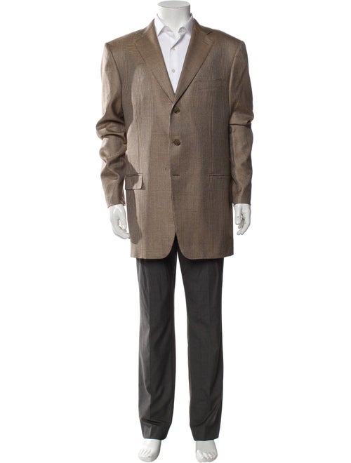 Ermenegildo Zegna Plaid Print Overcoat