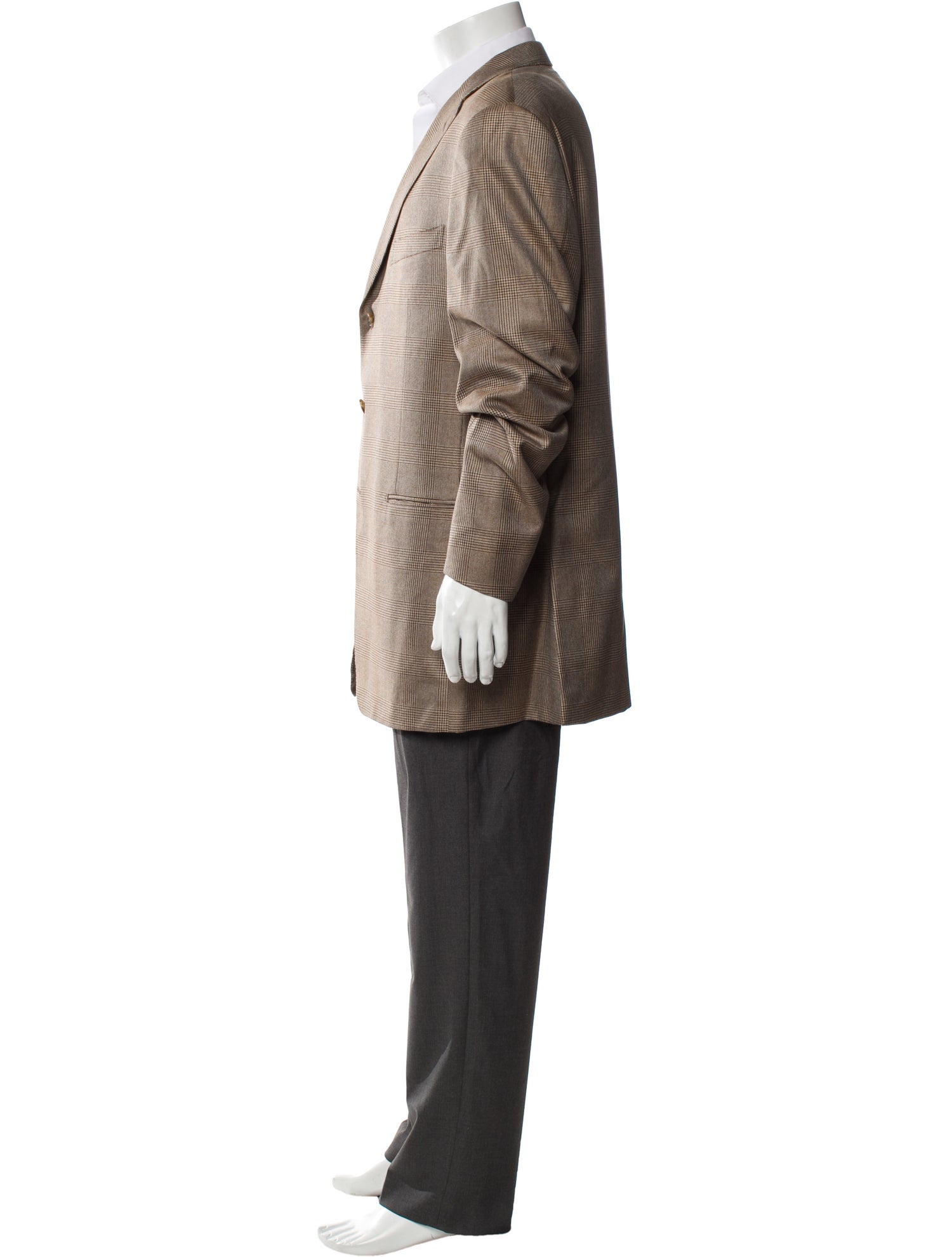 Ermenegildo Zegna Plaid Print Overcoat