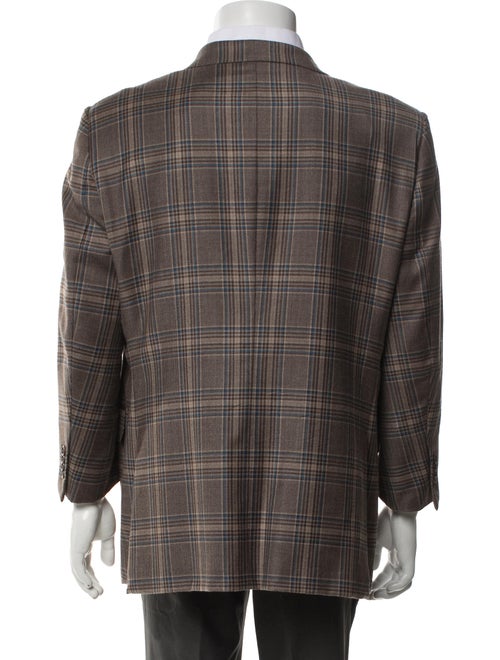 Ermenegildo Zegna Wool Plaid Print Blazer