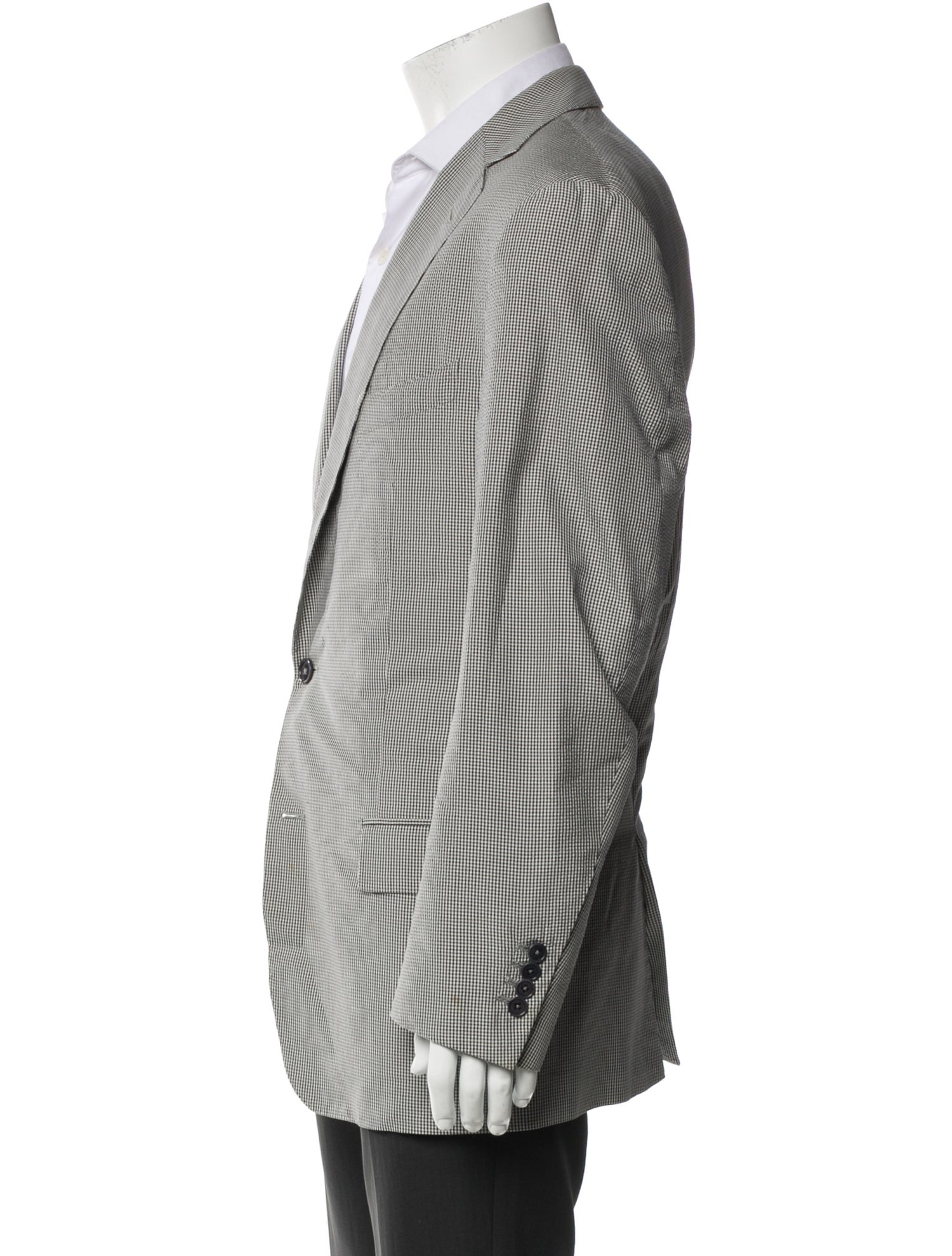 Ermenegildo Zegna Silk Plaid Print Moto Jacket