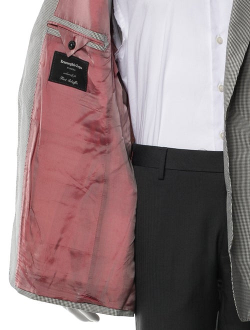 Ermenegildo Zegna Silk Plaid Print Blazer