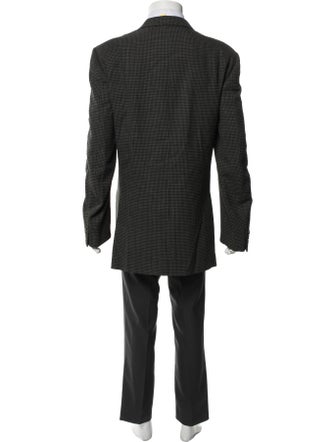 Ermenegildo Zegna Houndstooth Print Overcoat