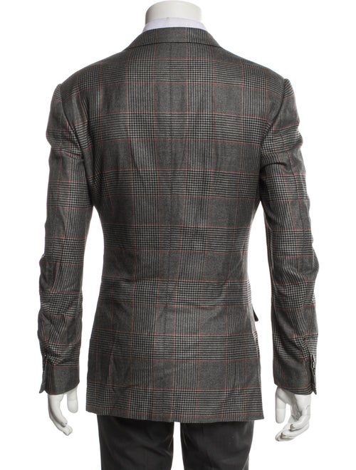 Ermenegildo Zegna Silk Houndstooth Print Blazer