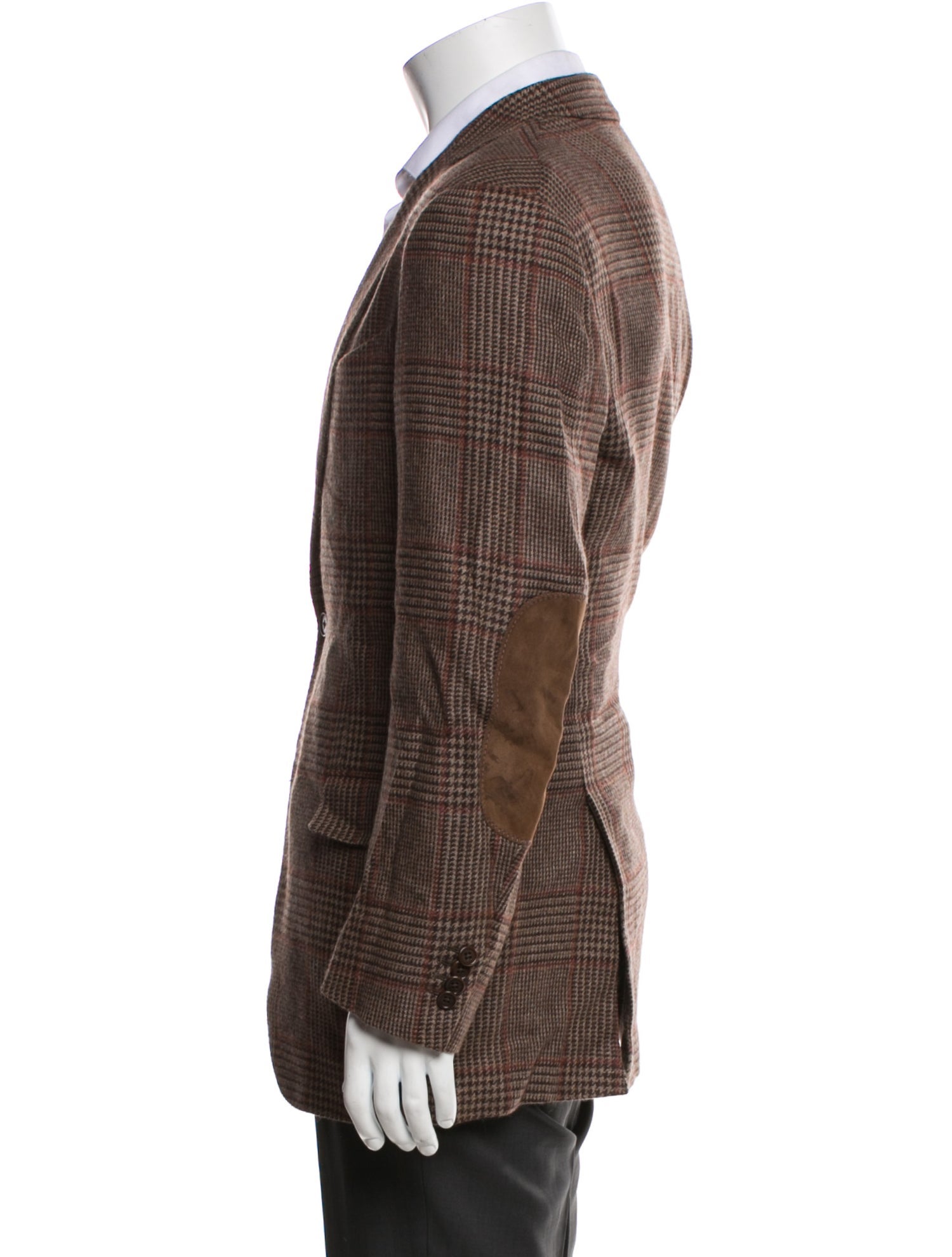 Ermenegildo Zegna Cashmere Plaid Print Peacoat