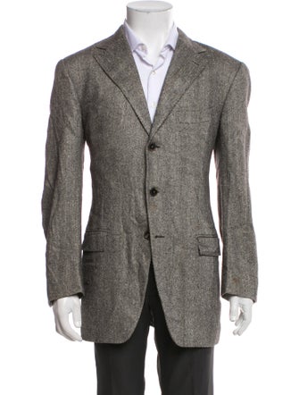 Ermenegildo Zegna Cashmere Tweed Pattern Blazer