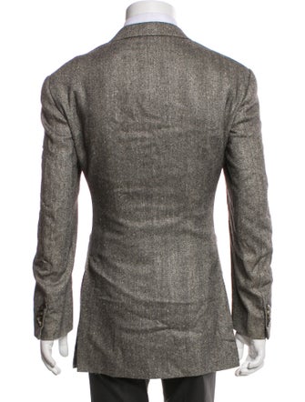 Ermenegildo Zegna Cashmere Tweed Pattern Blazer
