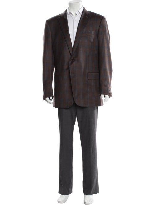 Ermenegildo Zegna Wool Plaid Print Blazer