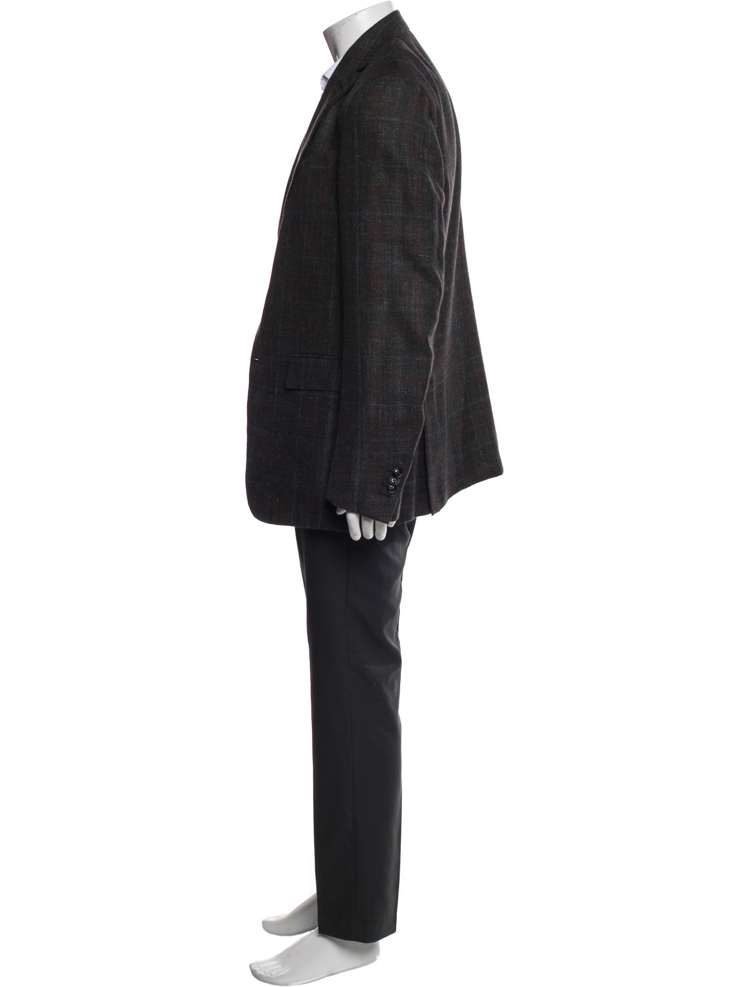 Ermenegildo Zegna Cashmere Plaid Print Blazer w/ Tags