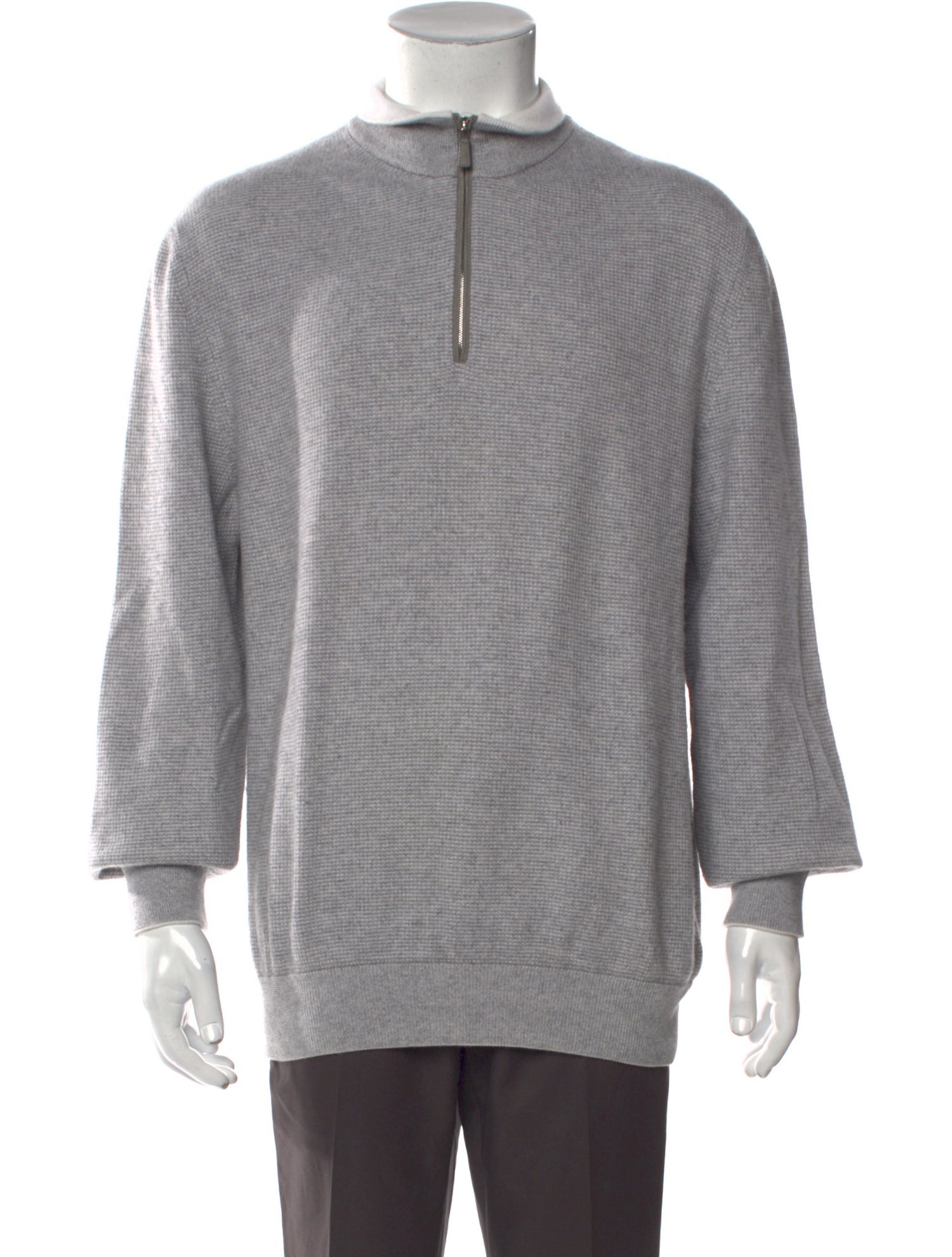 Ermenegildo Zegna Mock Neck Long Sleeve Pullover