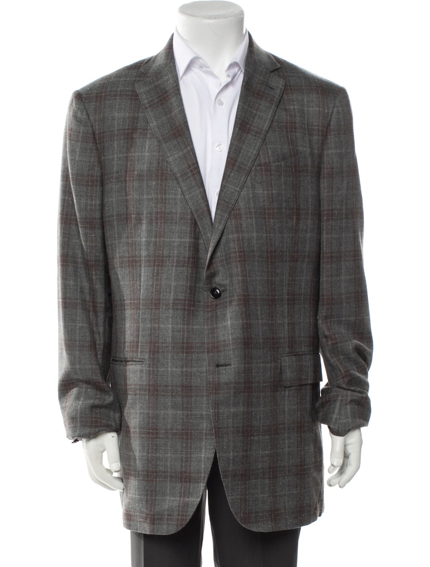 Ermenegildo Zegna Plaid Print Suit