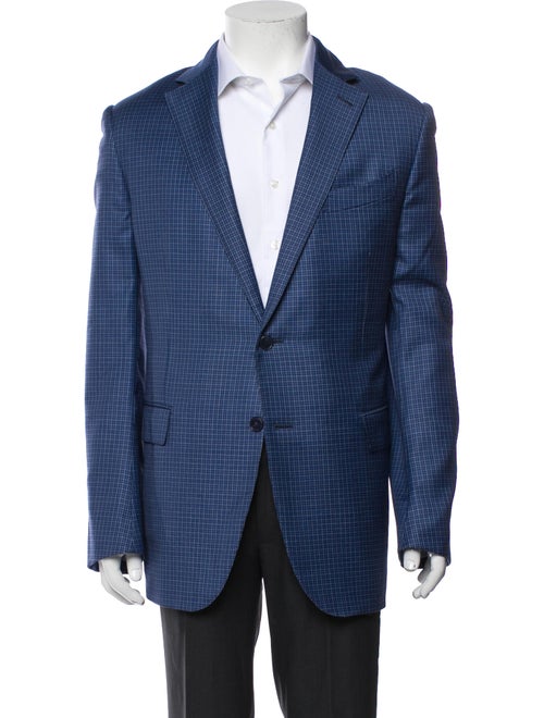 Ermenegildo Zegna Wool Plaid Print Blazer