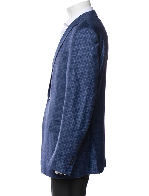 Ermenegildo Zegna Wool Plaid Print Blazer