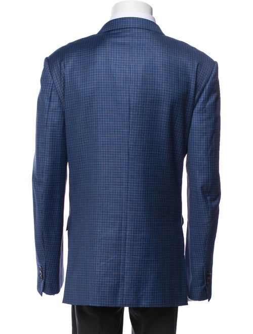 Ermenegildo Zegna Wool Plaid Print Blazer