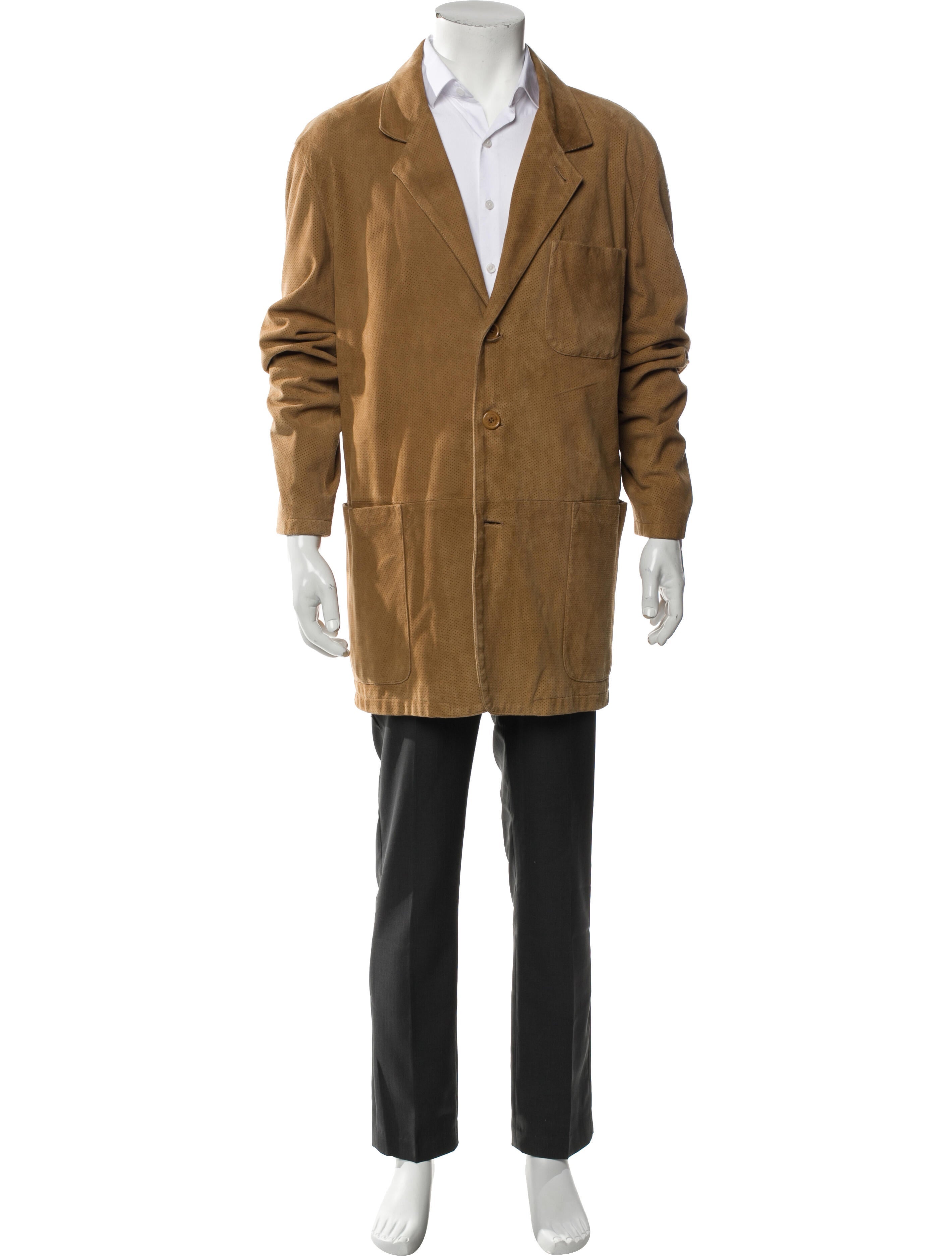 Ermenegildo Zegna Leather Overcoat