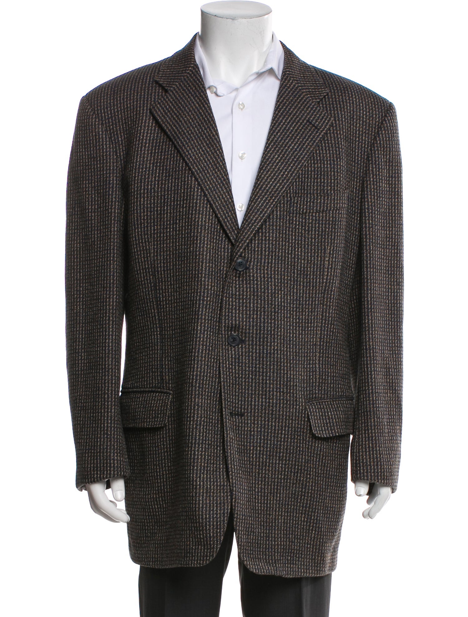 Ermenegildo Zegna Cashmere Tweed Pattern Blazer