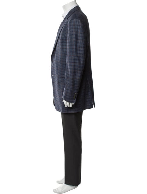 Ermenegildo Zegna Wool Plaid Print Blazer