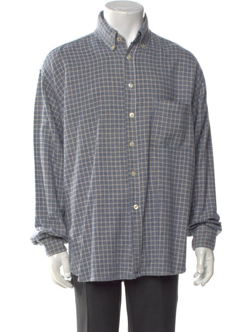 Ermenegildo Zegna Plaid Print Long Sleeve Dress Shirt