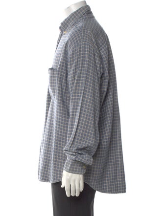 Ermenegildo Zegna Plaid Print Long Sleeve Dress Shirt
