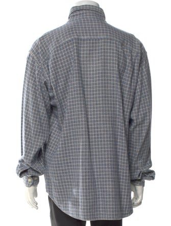 Ermenegildo Zegna Plaid Print Long Sleeve Dress Shirt