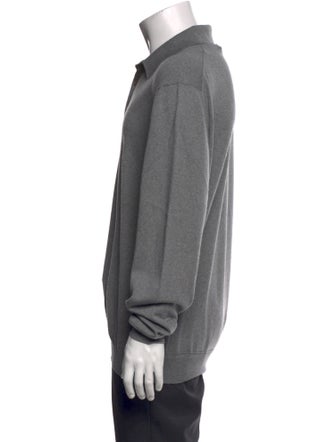 Ermenegildo Zegna Mock Neck Long Sleeve Polo Sweater