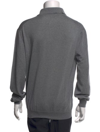 Ermenegildo Zegna Mock Neck Long Sleeve Polo Sweater