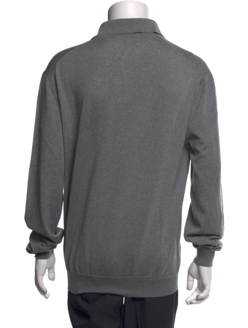 Ermenegildo Zegna Mock Neck Long Sleeve Polo Sweater