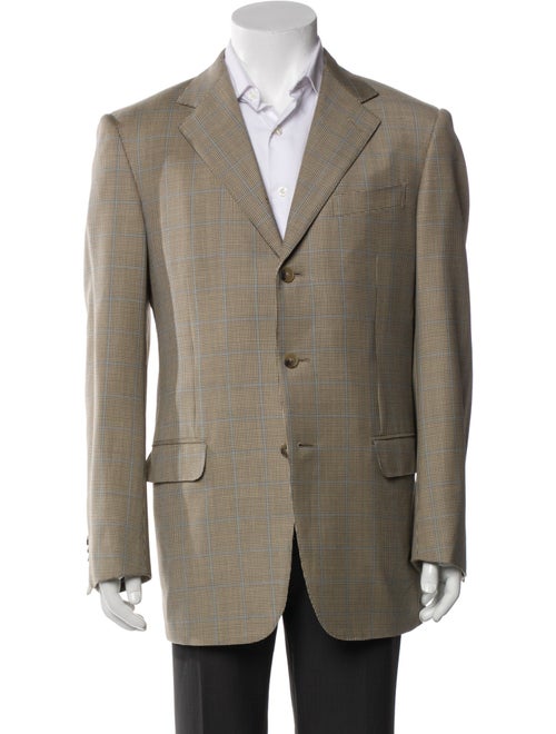 Ermenegildo Zegna Wool Houndstooth Print Blazer