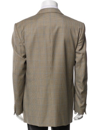 Ermenegildo Zegna Wool Houndstooth Print Blazer