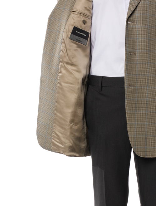 Ermenegildo Zegna Wool Houndstooth Print Blazer