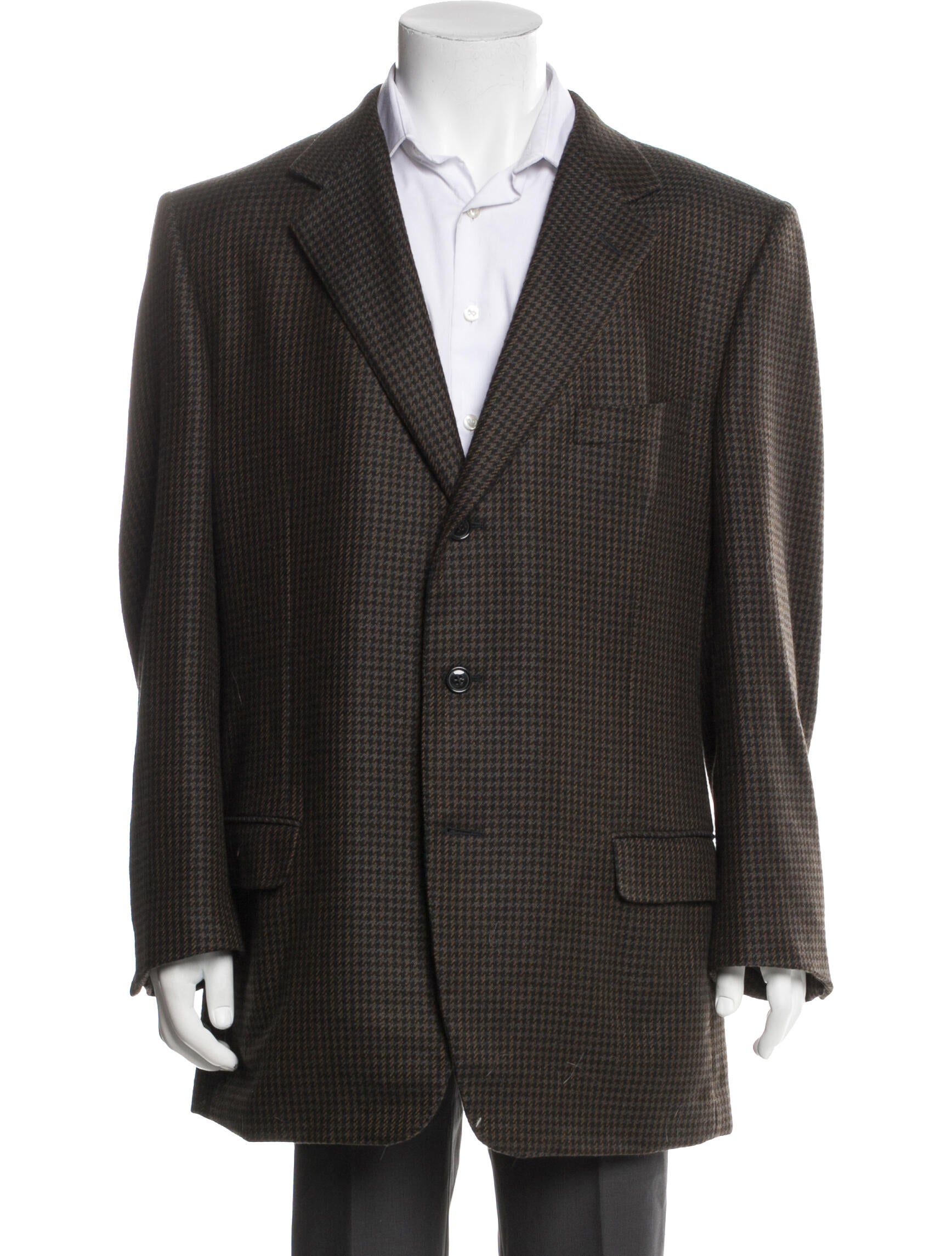 Ermenegildo Zegna Wool Plaid Print Blazer