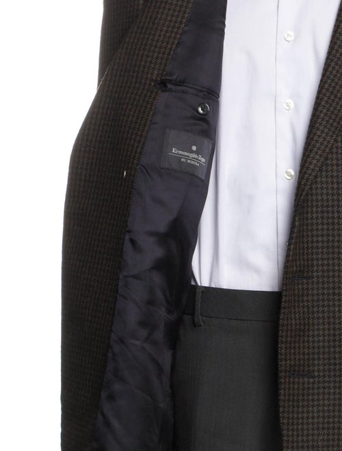 Ermenegildo Zegna Wool Plaid Print Blazer