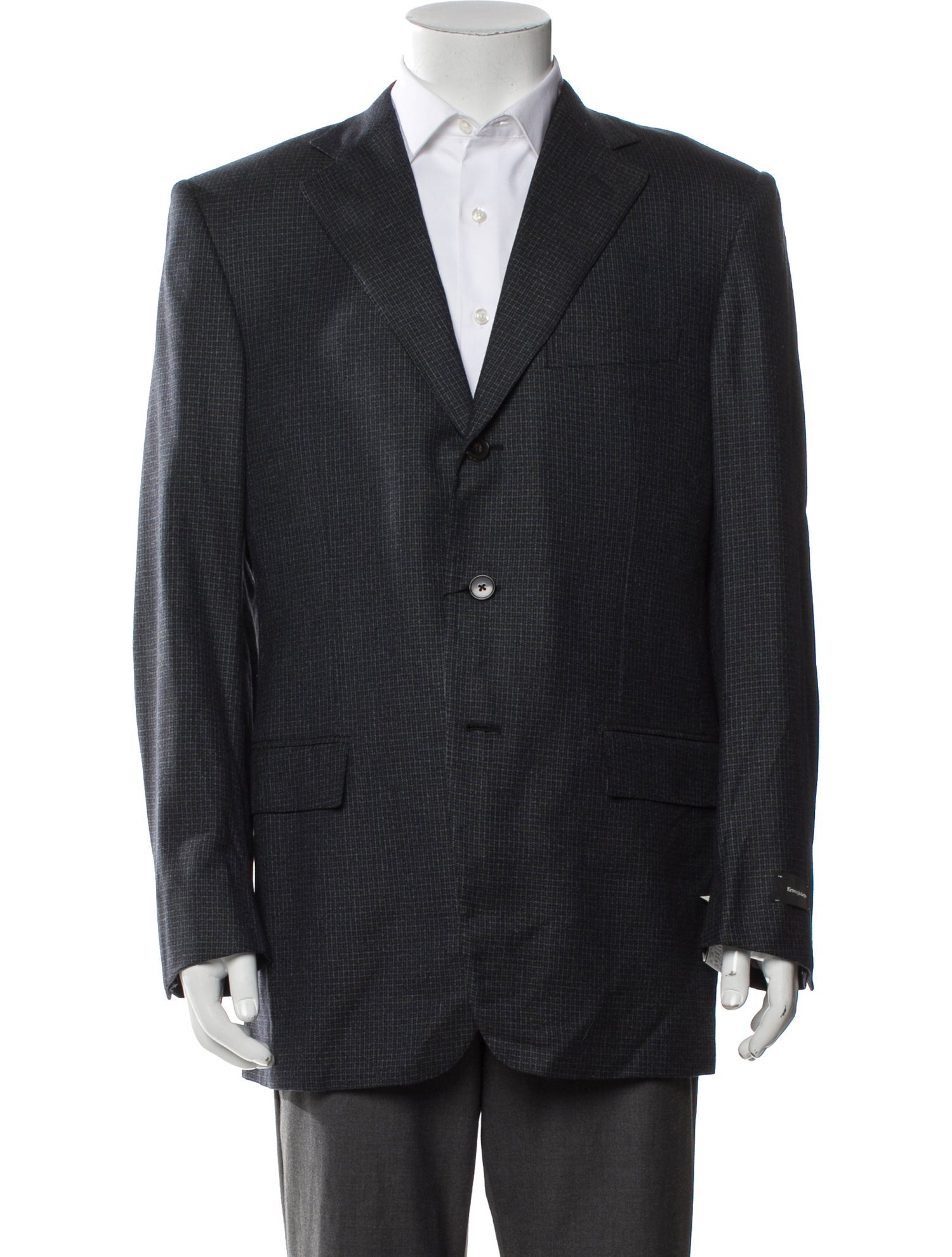 Ermenegildo Zegna Wool Plaid Print Vest w/ Tags