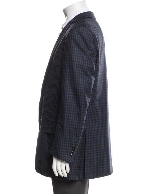 Ermenegildo Zegna Wool Plaid Print Blazer