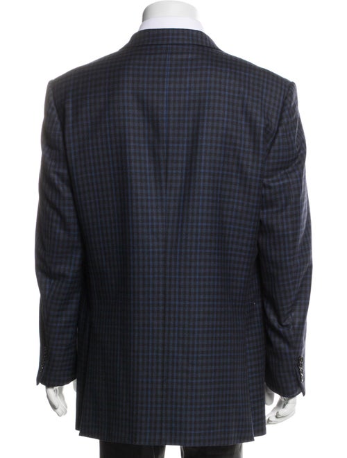 Ermenegildo Zegna Wool Plaid Print Blazer