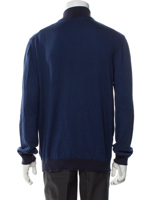 Ermenegildo Zegna Mock Neck Long Sleeve Polo Sweater