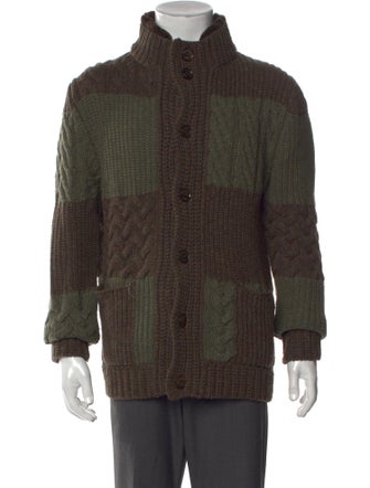Ermenegildo Zegna Mock Neck Long Sleeve Cardigan