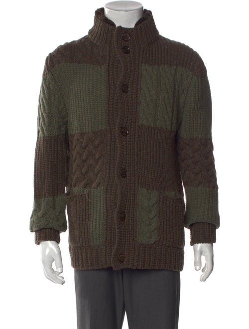 Ermenegildo Zegna Mock Neck Long Sleeve Cardigan