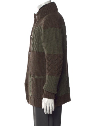 Ermenegildo Zegna Mock Neck Long Sleeve Cardigan