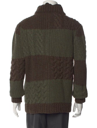 Ermenegildo Zegna Mock Neck Long Sleeve Cardigan