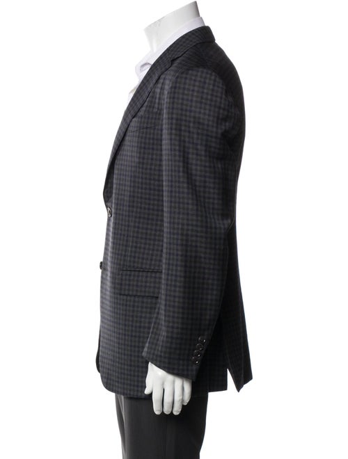 Ermenegildo Zegna Wool Plaid Print Blazer
