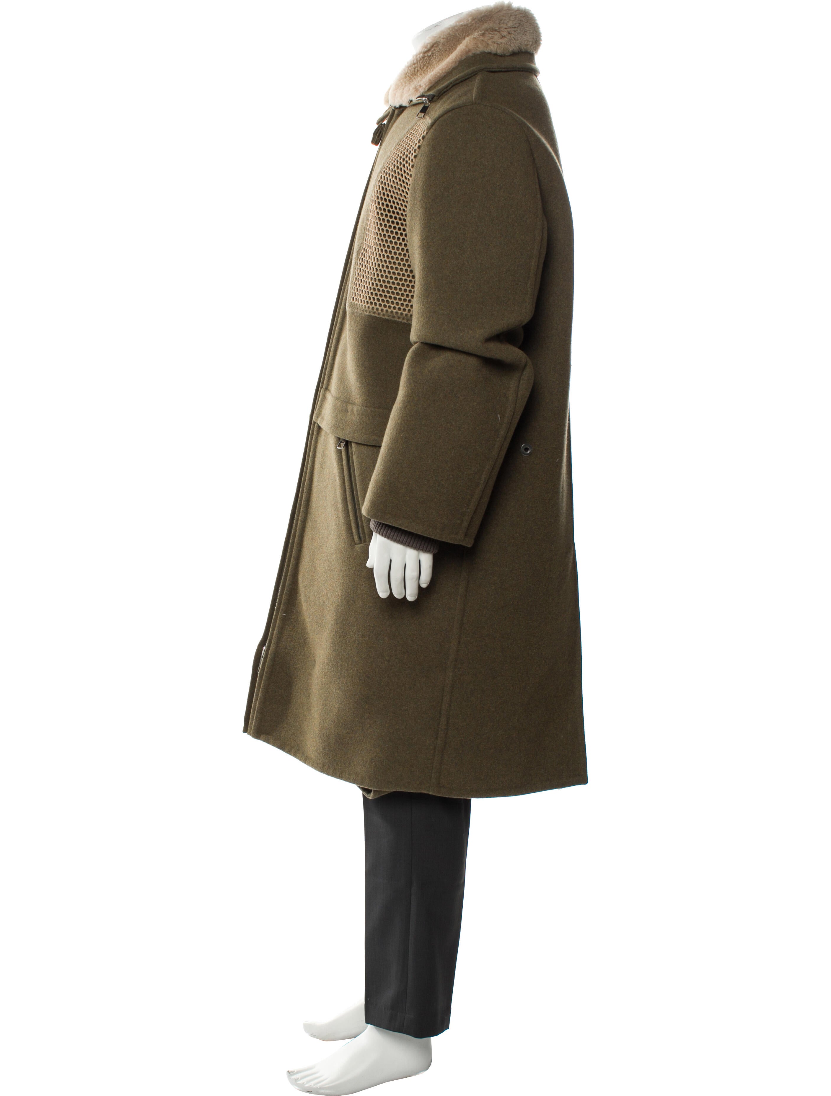 Ermenegildo Zegna Wool Colorblock Pattern Parka
