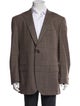 Ermenegildo Zegna Wool Plaid Print Blazer