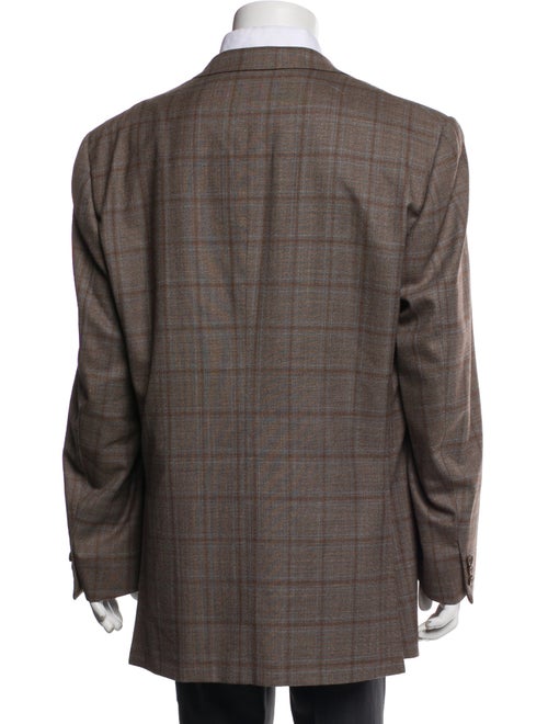 Ermenegildo Zegna Wool Plaid Print Blazer