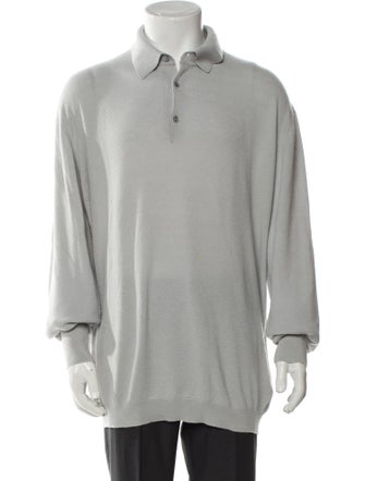 Ermenegildo Zegna Cashmere Collar Polo Sweater