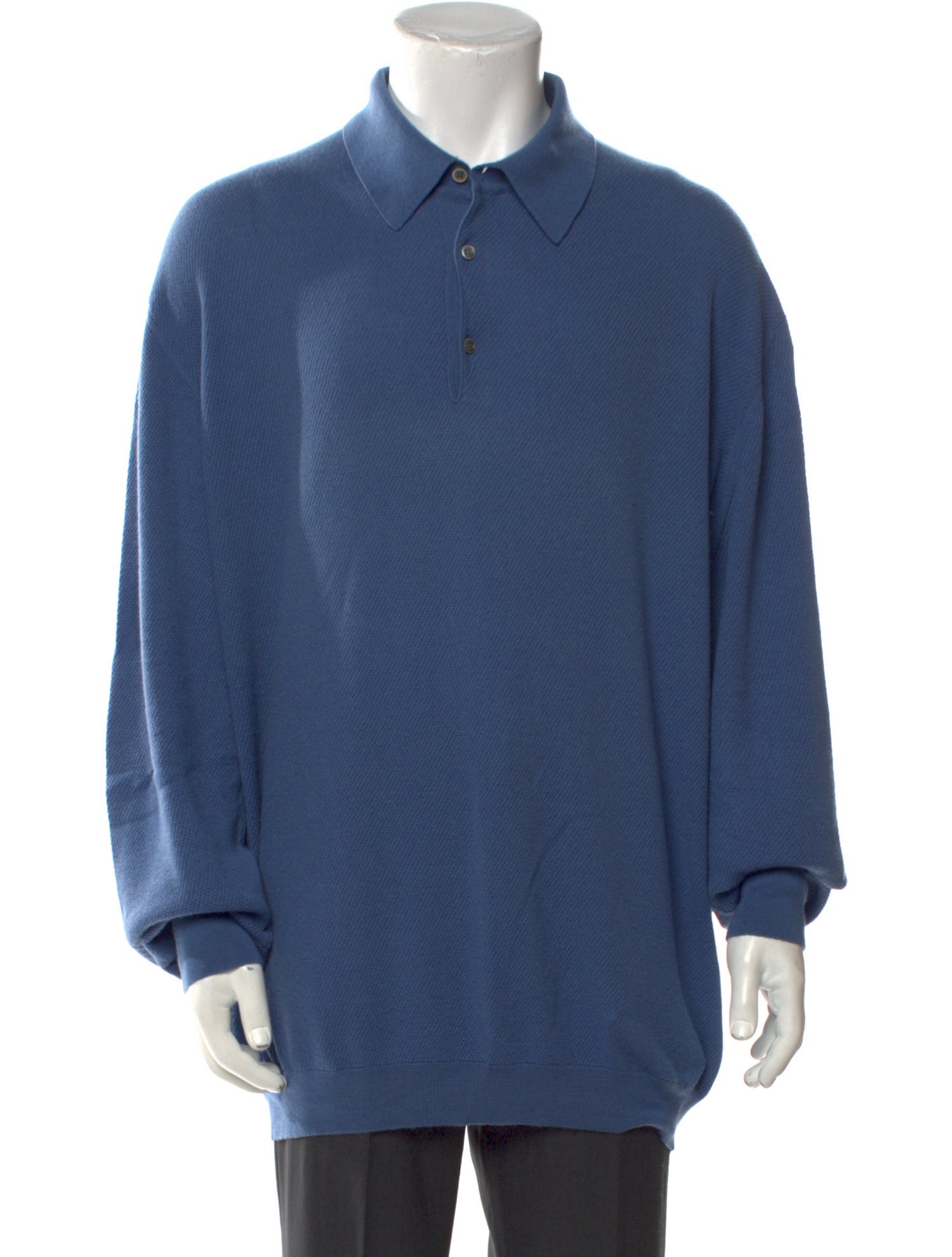 Ermenegildo Zegna Cashmere Mock Neck Polo Sweater