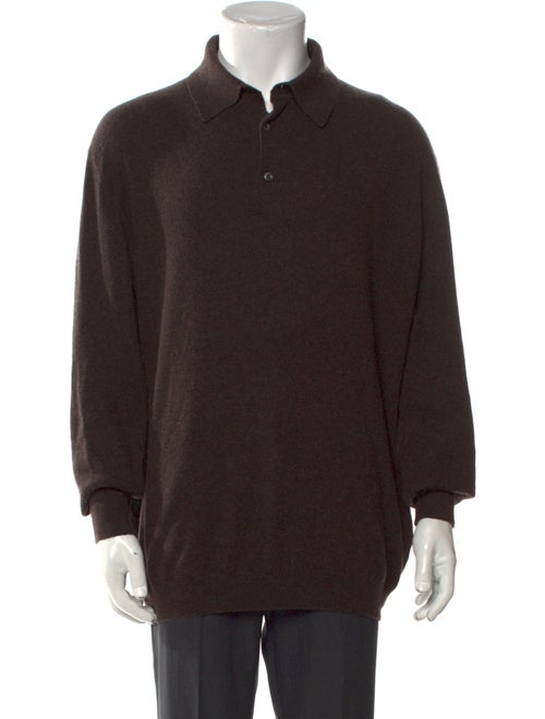 Ermenegildo Zegna Cashmere Mock Neck Polo Sweater